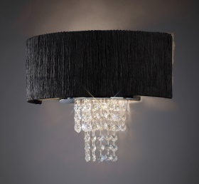 Nerissa Crystal Wall Lights Diyas Shaded Wall Lights